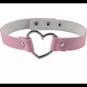 💖 Heart Ring Choker - Pink